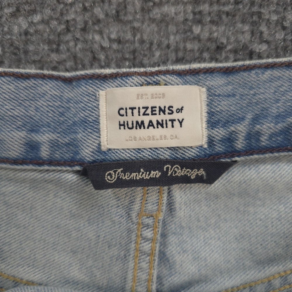 Citizens Of Humanity Shorts Womens 29 Blue Annabelle Cut-Off Raw Hem Distressed - Picture 3 of 13